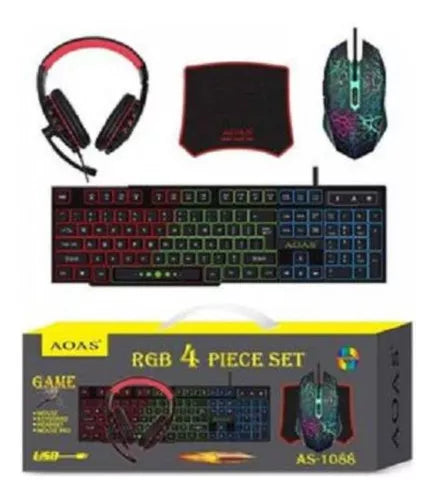 Kit Gamer RGB set 4 Piezas  AOAS